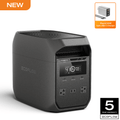 EcoFlow Rapid 65W GaN-C Charger with Portable Power Station DELTA 3 Classical 1000 (Dark Grey), 7 X Faster Charging, 45min 80% Charged, 1024Wh LiFePO4 Battery for 10 Years, 1800W Powerful Output, Flexible Expansion, Solar Power Bank For Home or Outdo