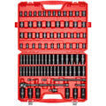 VEVOR 1/2 in Drive Impact Socket Set, 91 Piece, 6 Point Deep & Shallow Impact Sockets, SAE (5/16 to 1-1/4 in) and Metric (8 to 32 mm) Sizes with Extension Bars (3, 5, 10 in), Cr-V Steel, Carrying Case